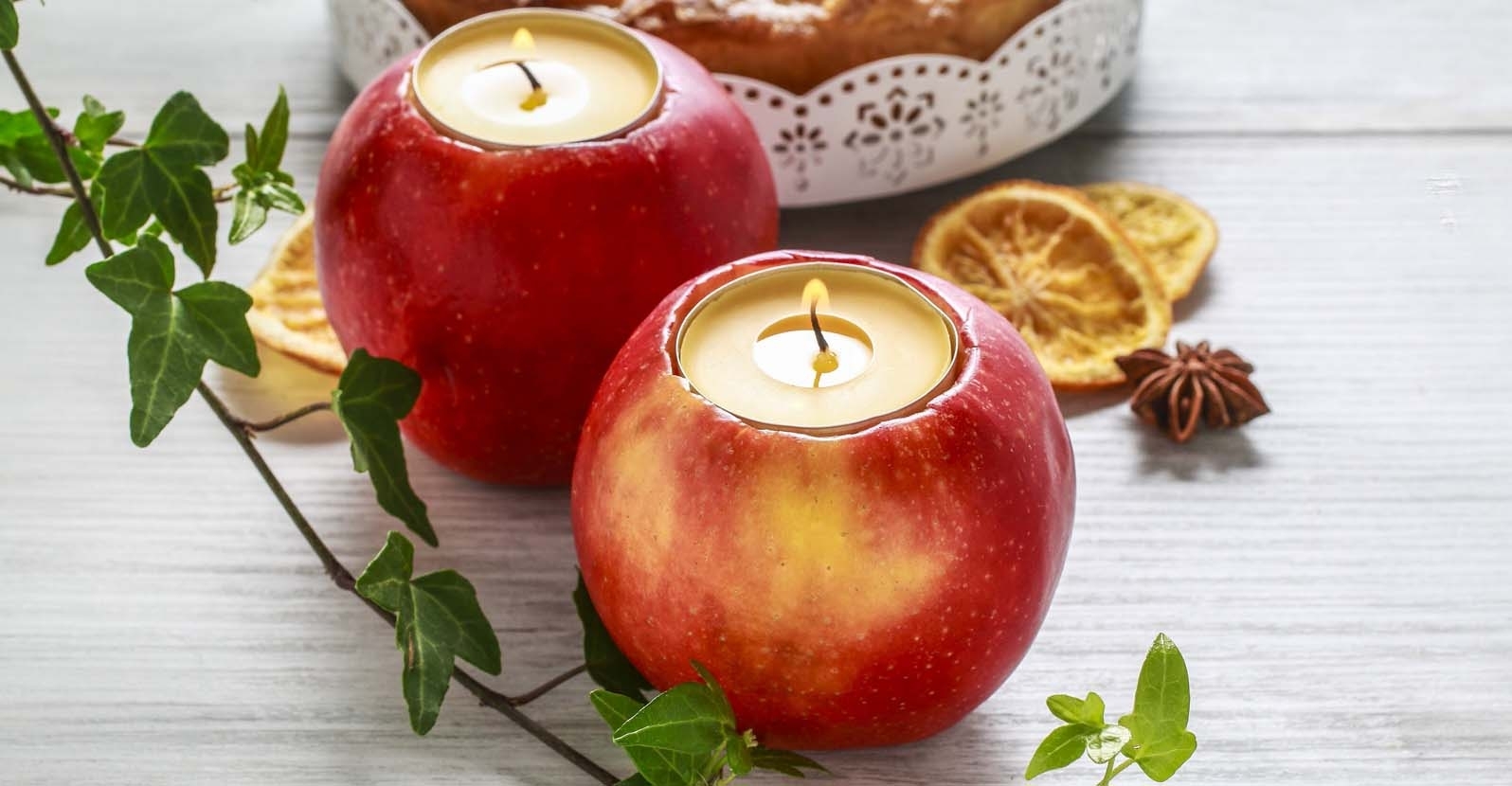 apple candleholder